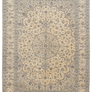 Naein Tea Wash Cream Wool & Silk Carpet