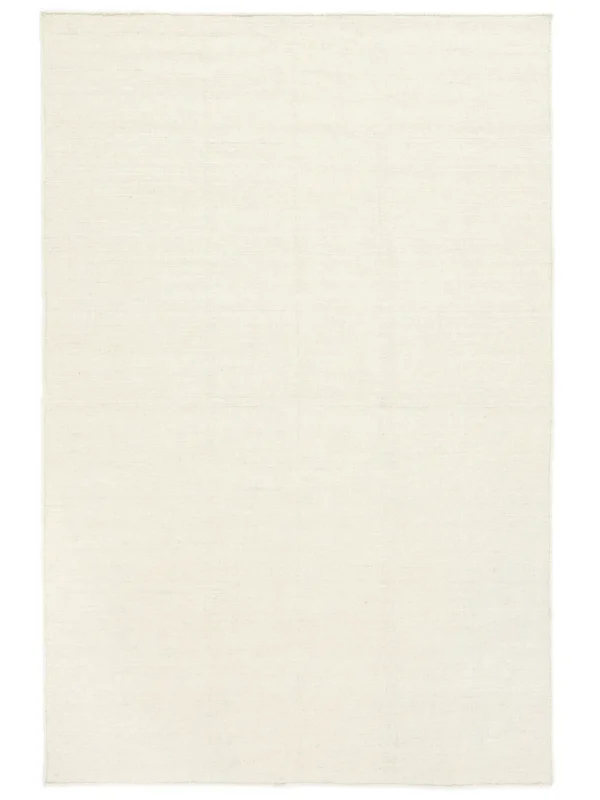 Natural White Wool rug