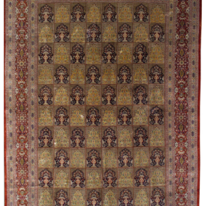 Qum Kheshti Wool & Silk Carpet