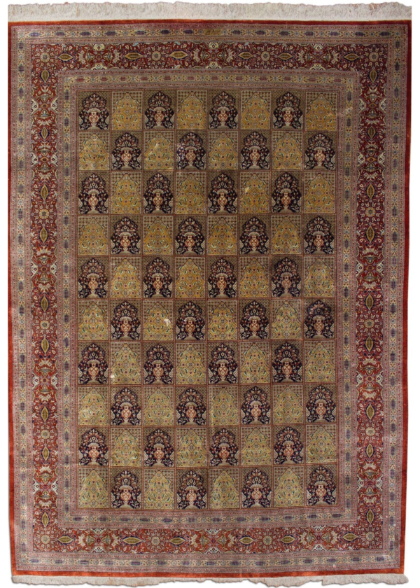 Qum Kheshti Wool & Silk Carpet