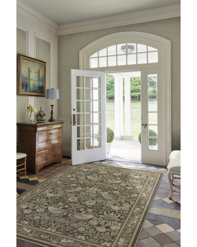 Strawberry Thief Stone Gold Rug