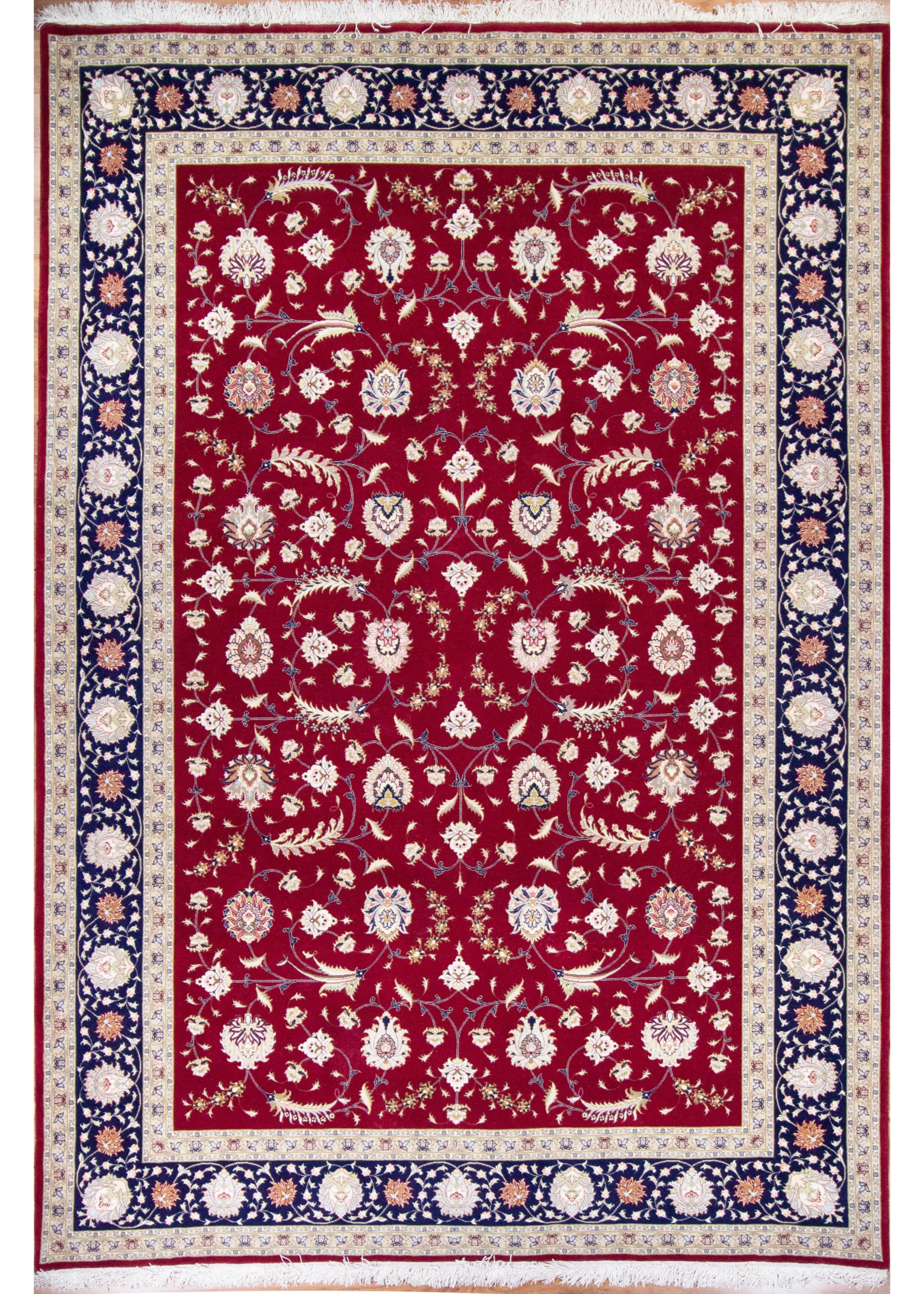 Tabriz Vintage Afshan Red Wool & Silk