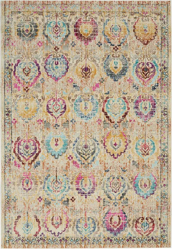 Vintage Kashan VKA04 Ivory Multi Rug