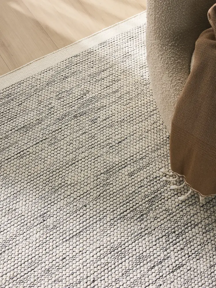 Wool Rug Rocco Beige Black