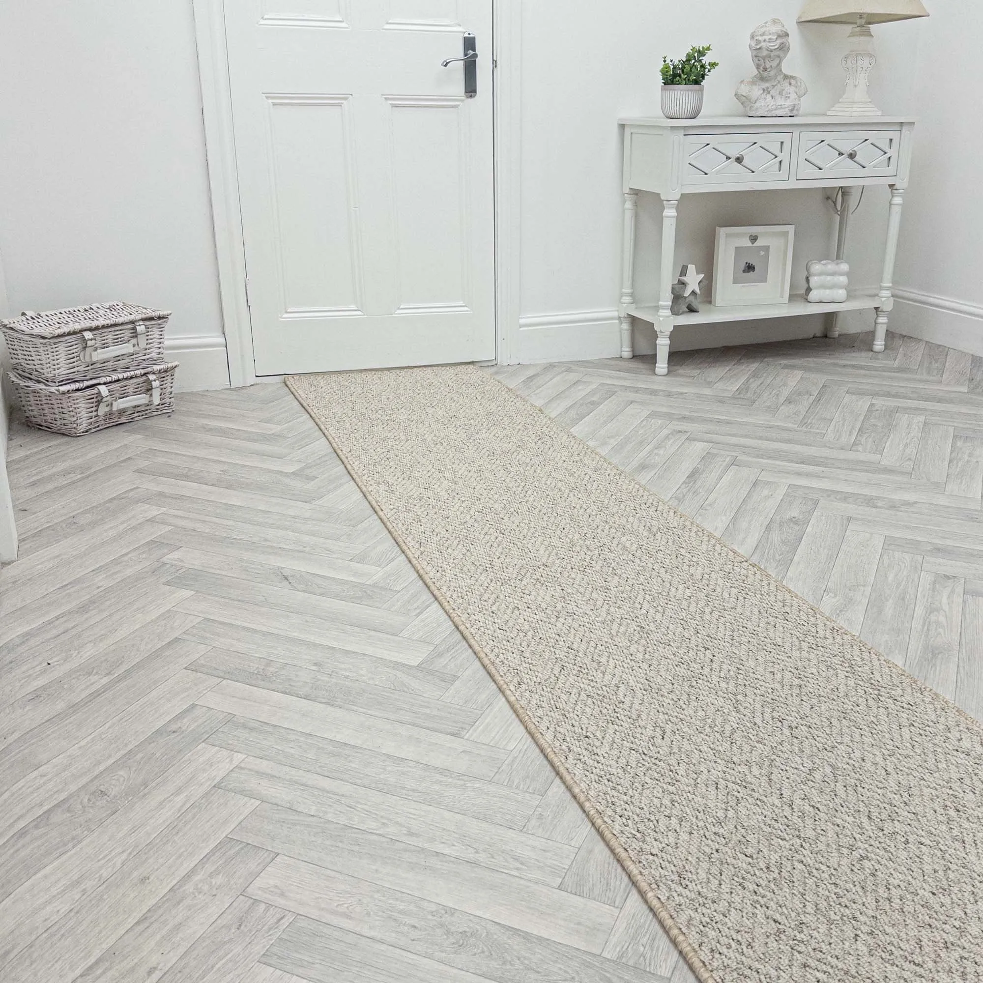 Country Herringbone Berber Hall Runner