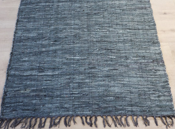 LR-15 Light Blue Leather Rugs