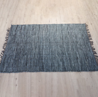 LR-15 Light Blue Leather Rugs