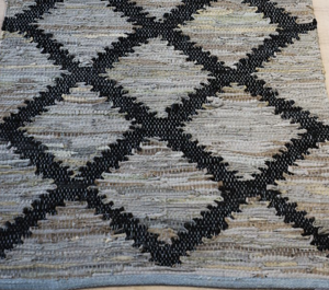 LR-24 Pattern Blue +Black Rugs
