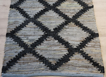 LR-24 Pattern Blue +Black Rugs