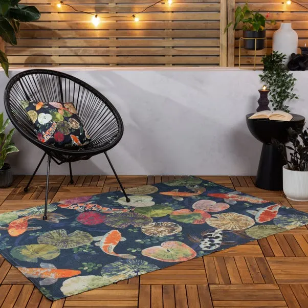 Paoletti Koi Midnight Washable Rug