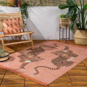 Tibetan Tiger Coral Washable Rug