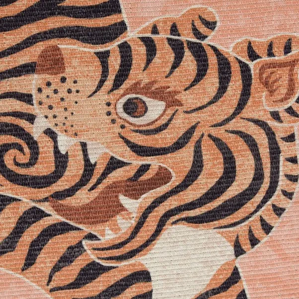 Tibetan Tiger Coral Washable Rug