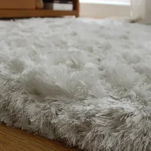 White Ultra Thick Plush Shaggy Rug
