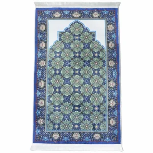 Blue & Green Tile Islamic Prayer Mat
