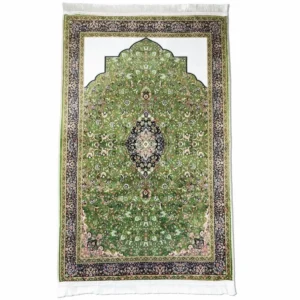 Green & Black Ornate Muslim Prayer Mat