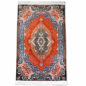 Red & Black Floral Muslim Prayer Mat