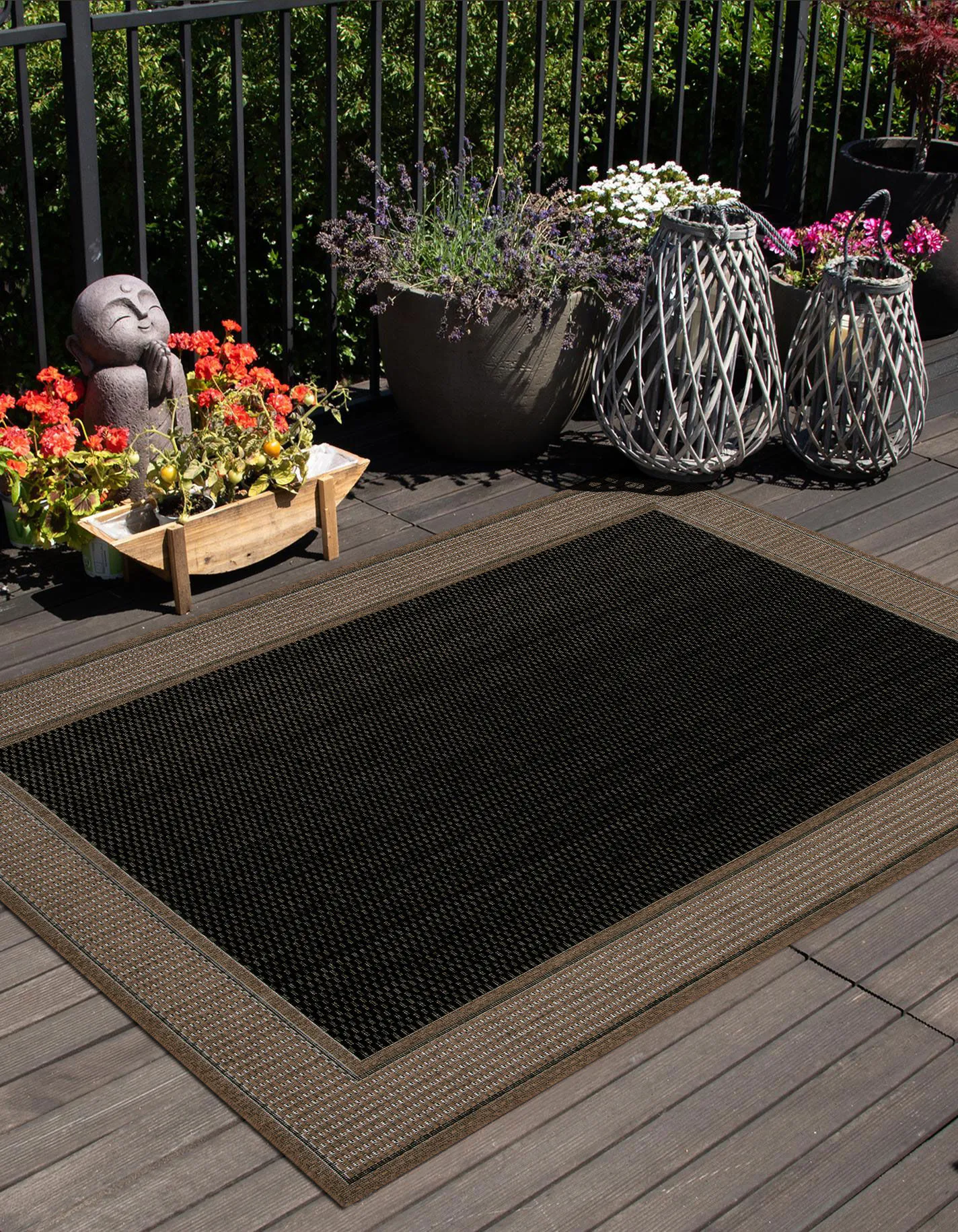 Soleil Beige Border Flatweave Rug - Image 6