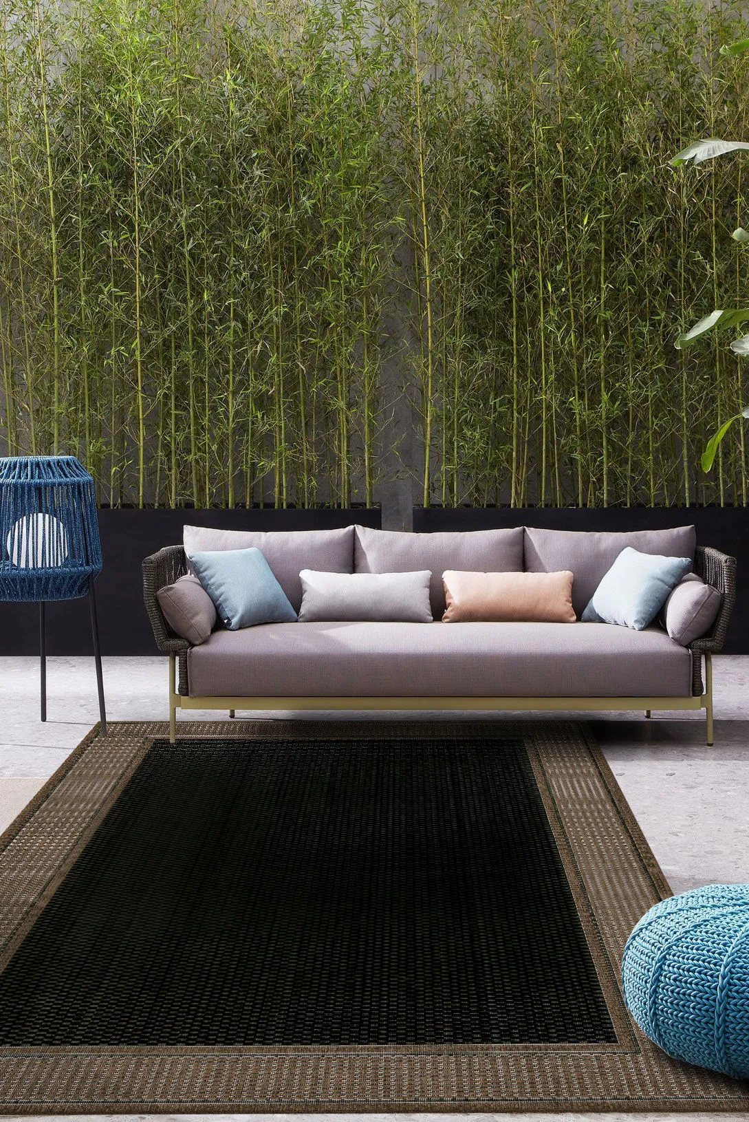 Soleil Beige Border Flatweave Rug - Image 2
