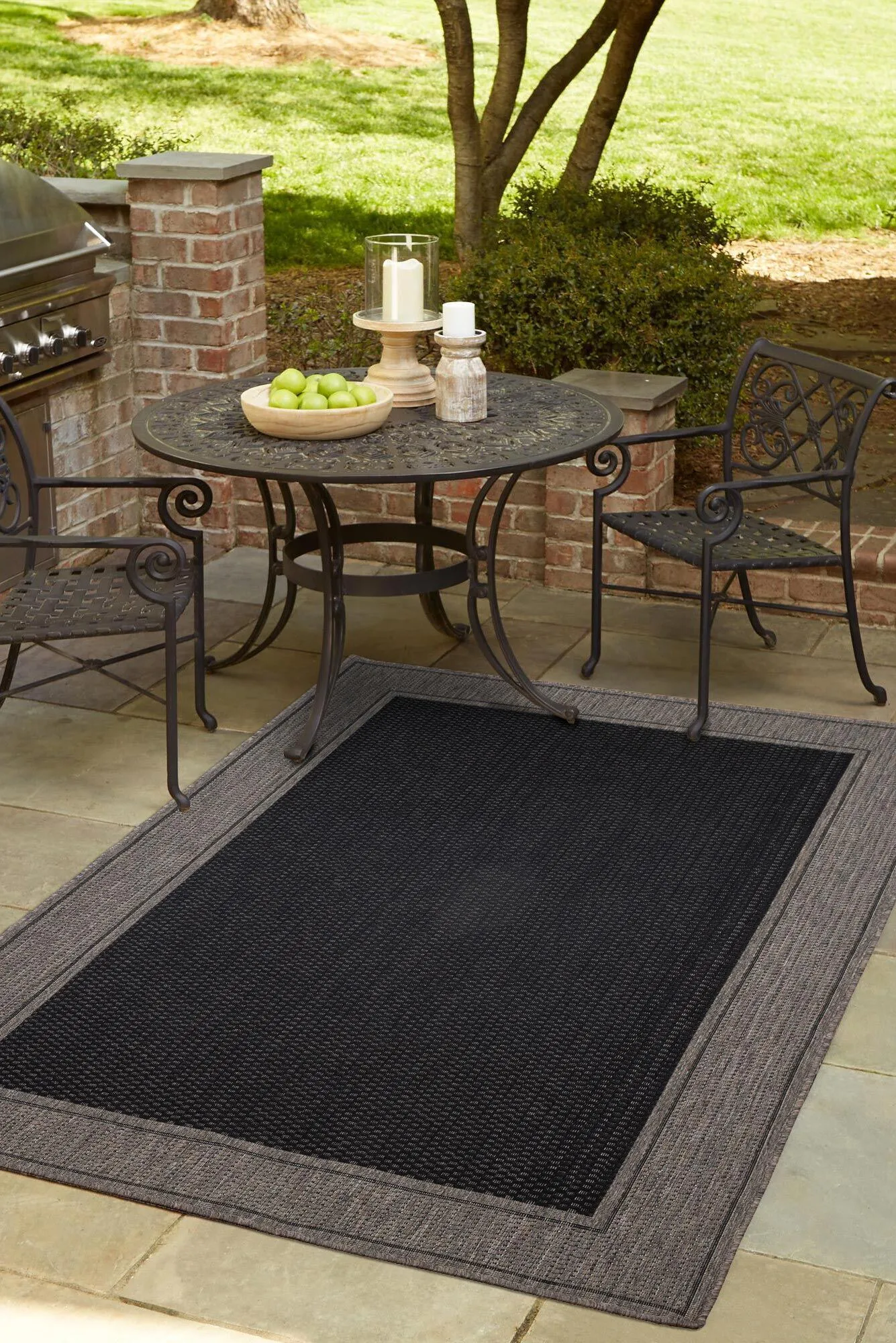 Soleil Beige Border Flatweave Rug - Image 2