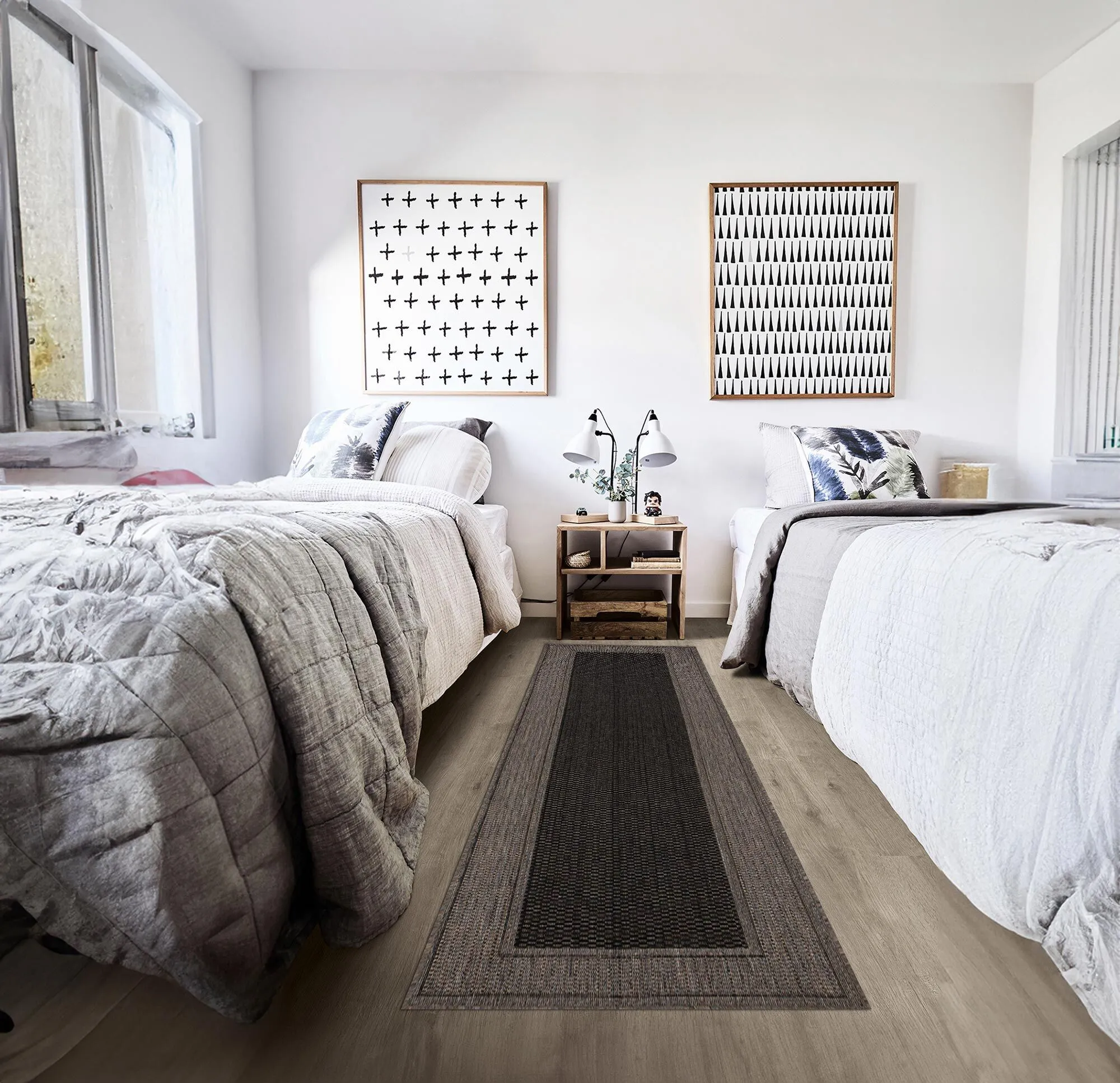 Soleil Beige Border Flatweave Rug - Image 4