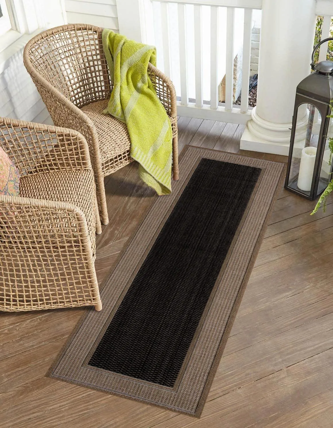 Soleil Beige Border Flatweave Rug - Image 4