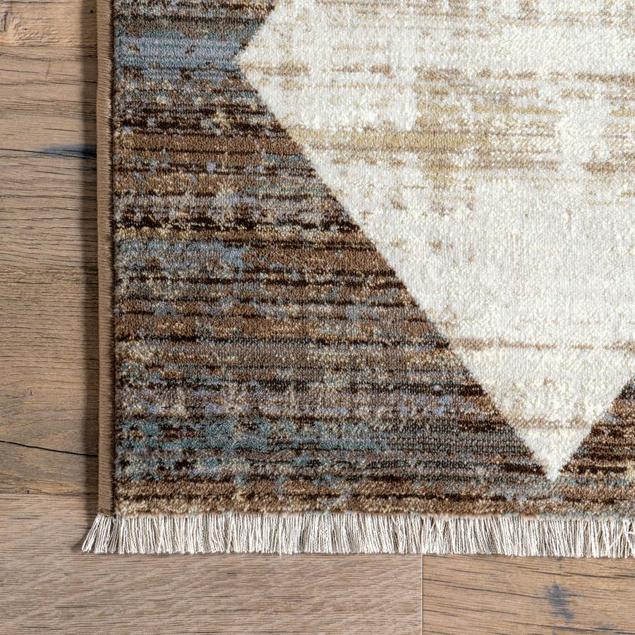 Vanni Checkered Fringed Rug - Image 3