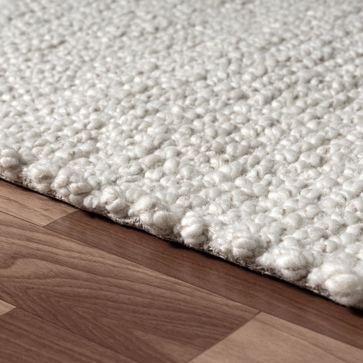 Vivian Blaire Ivory Wool Handwoven Area Rug - Image 4