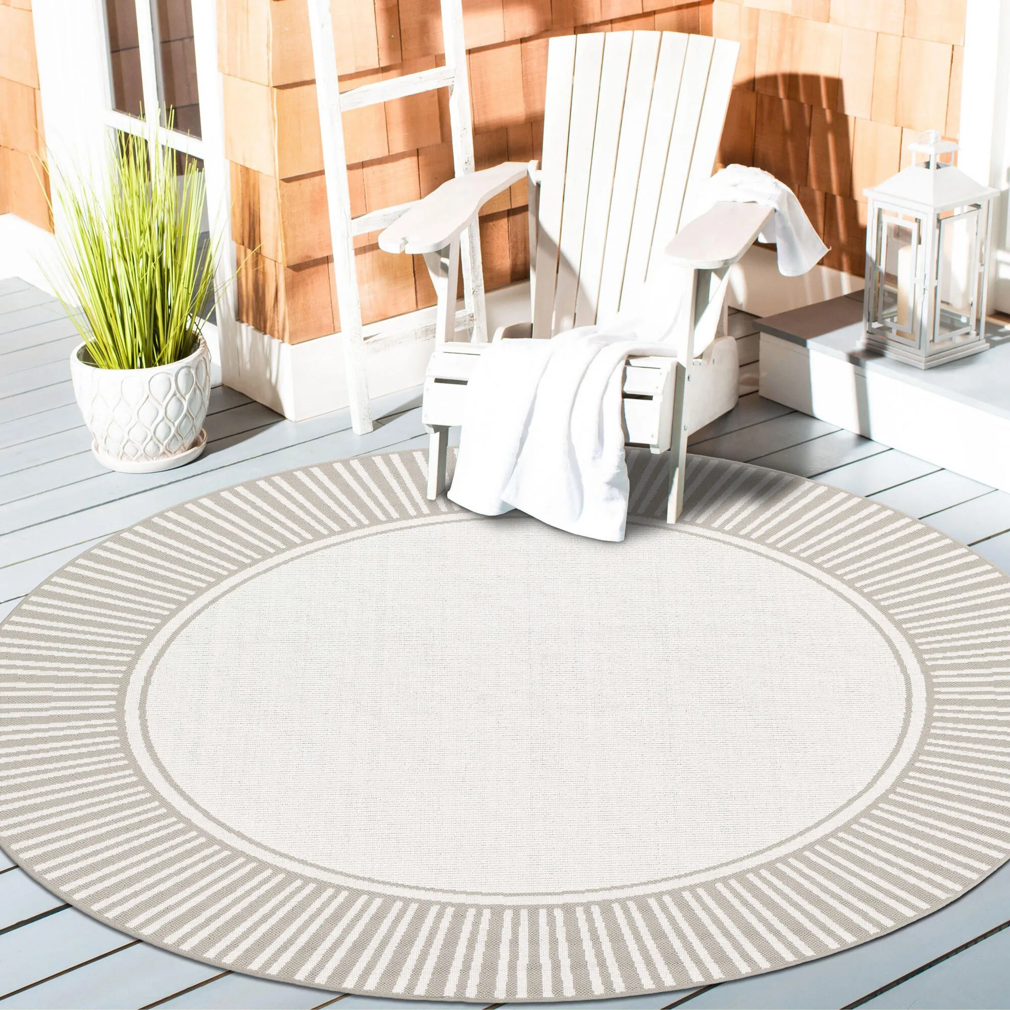 Ambient Tan Indoor Outdoor Rug