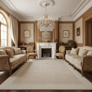 Alabaster Sand Bloom Turkish Carpet