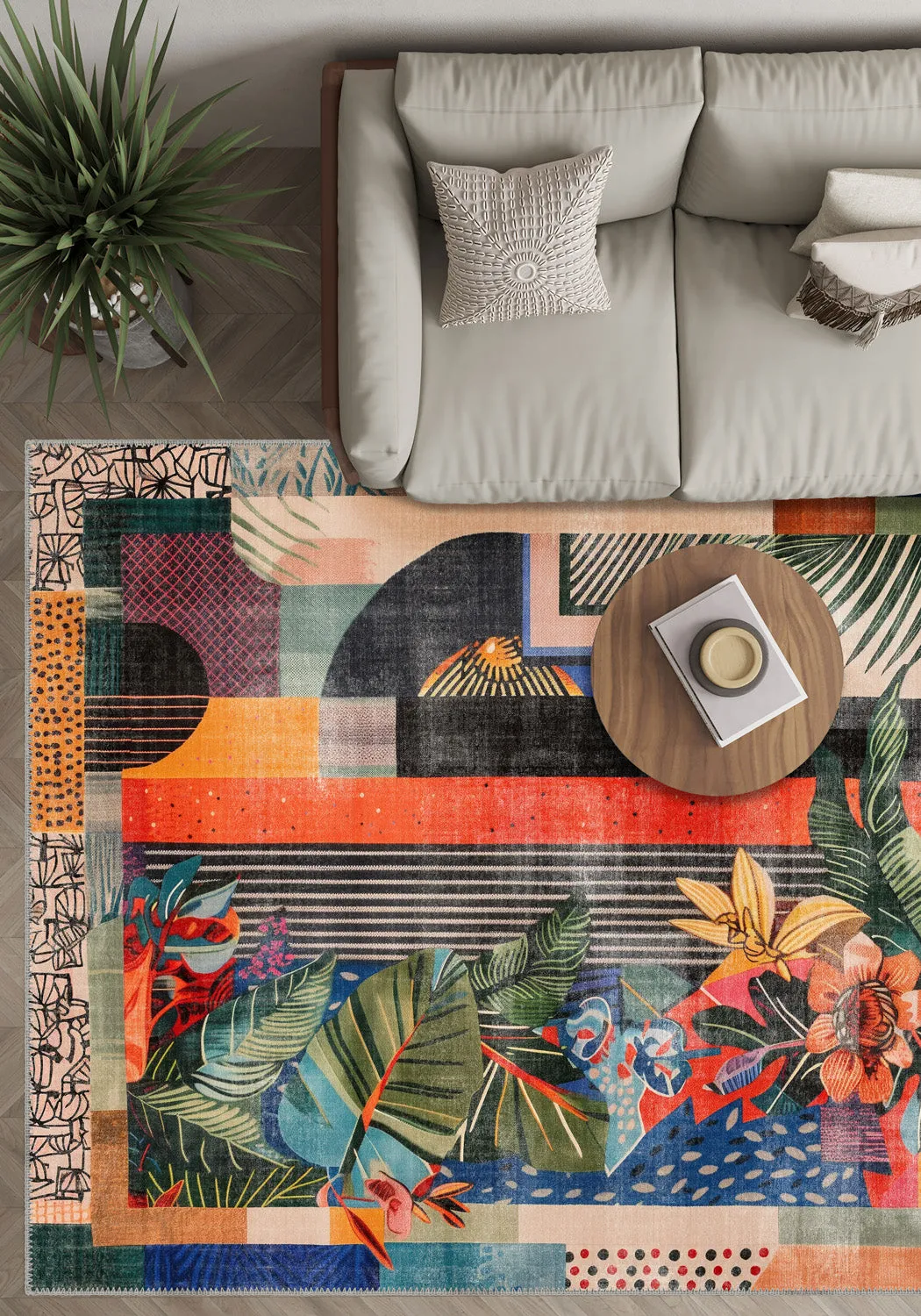 Amias Colorful Floral Rugs