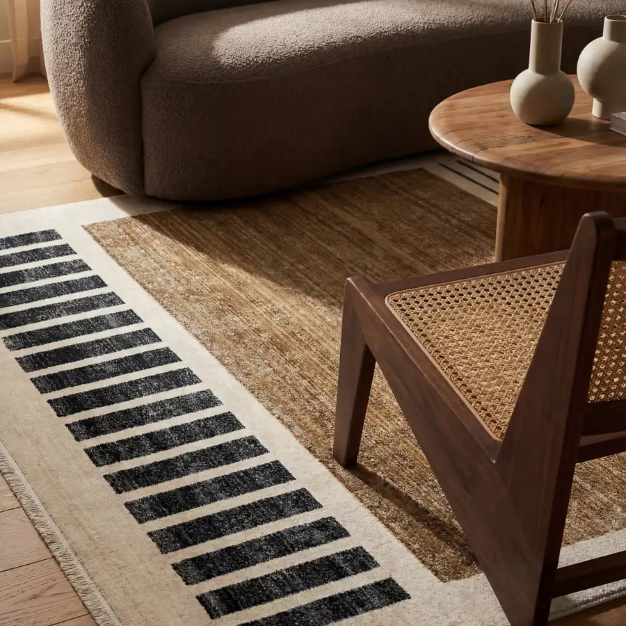 Anette Block Striped Rug - Image 4