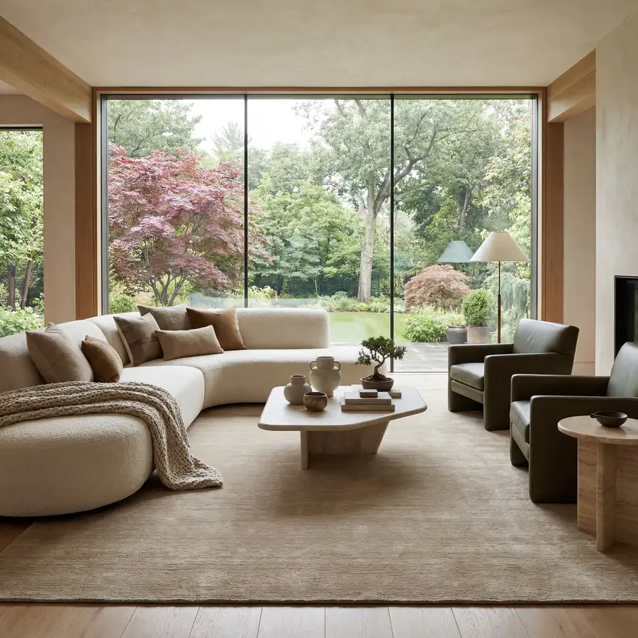 Arrel Speckled Wool-Blend Rug
