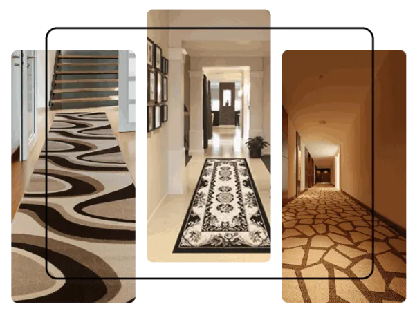 Brown color corridor rugs