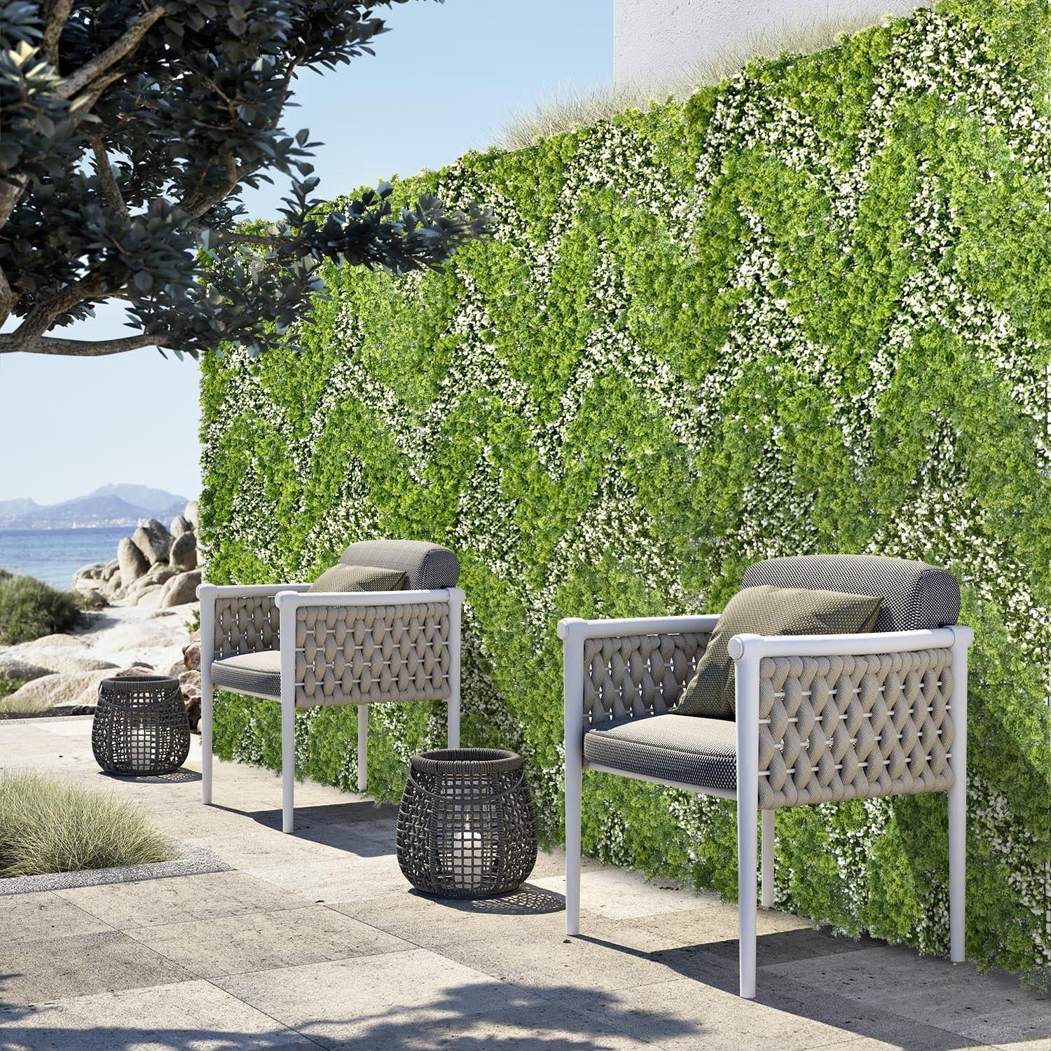 Chevron 1m x 1m Artificial Living Wall