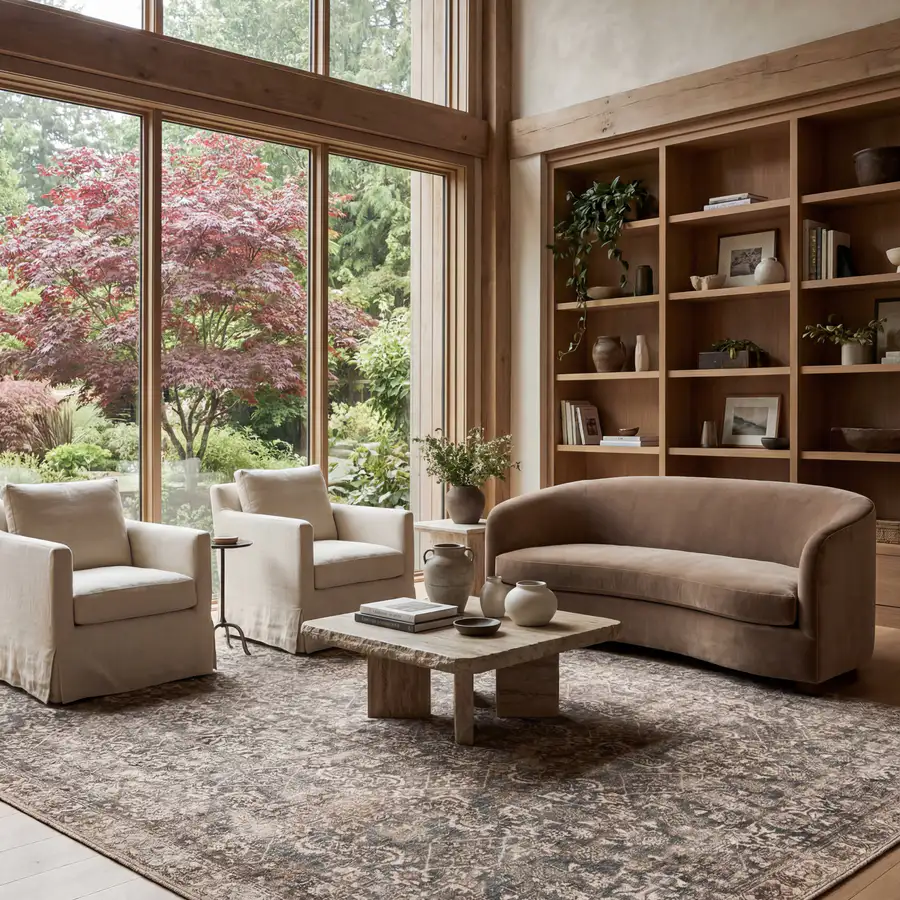 Fair Hills Antiqued Jute-Blend Rug