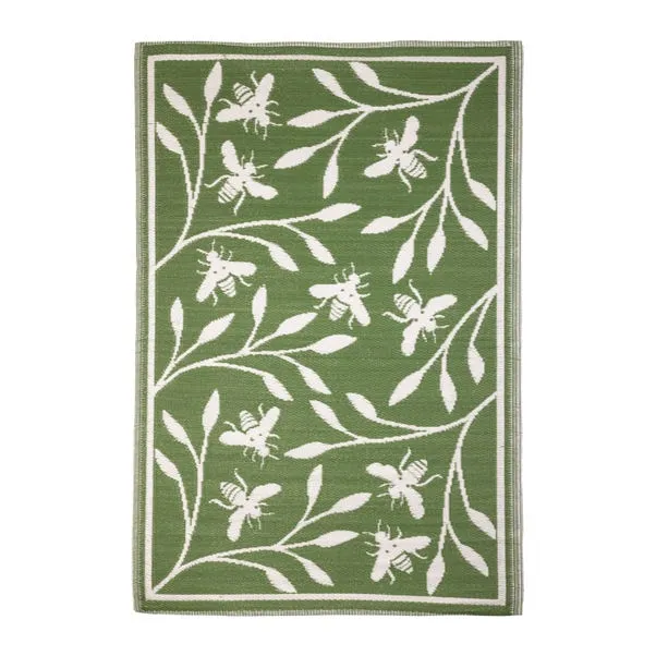 Fallen Fruits Bee Print Outdoor Rug