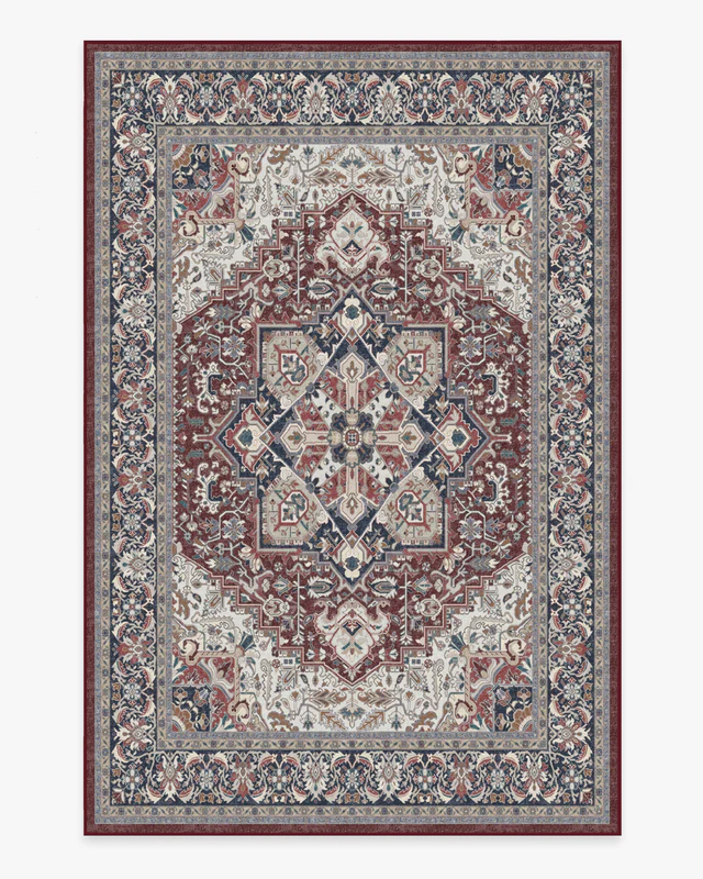 Hendesi Heriz Bordeaux Rug