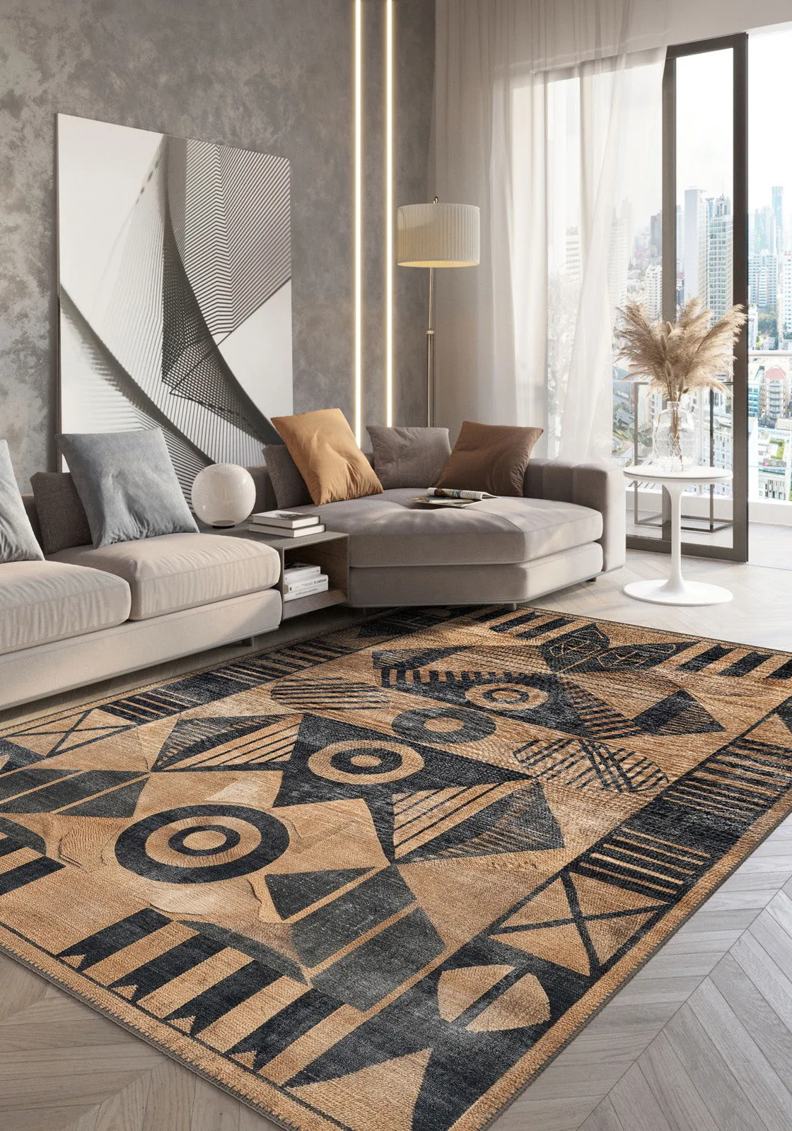 Ignatius Aztec Brown Rug