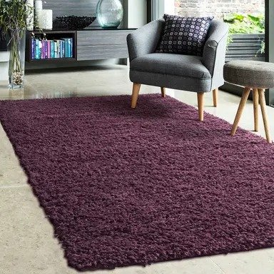 Jazz Shaggy Rug Plum