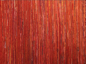 LR-09 Multi Red Leather Rugs