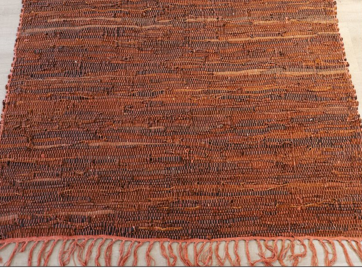 LR-10 Red Leather Rug