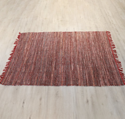 LR-11 Multi Red Leather Rug