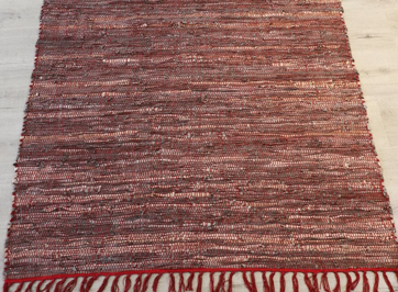 LR-11 Multi Red Leather Rug