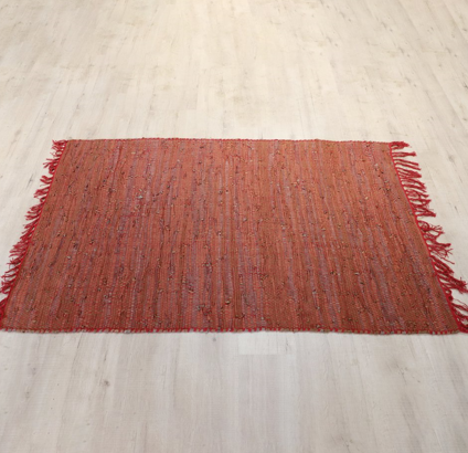 LR-13 Red Leather Rugs