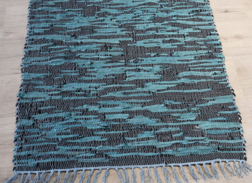 LR-20 Blue Multi Leather Rugs