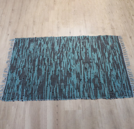 LR-20 Blue Multi Leather Rugs