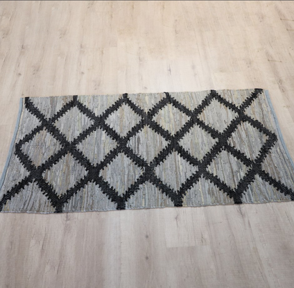 LR-24 Pattern Blue +Black Rugs
