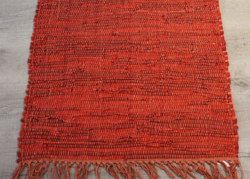LR-38 – Light Red Leather Rugs