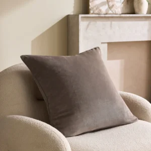 Latte 59 x 59cm Soft Velour Cushion