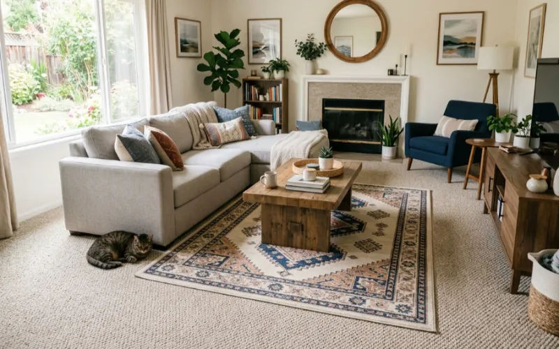 Low-Pile Living Room Carpets